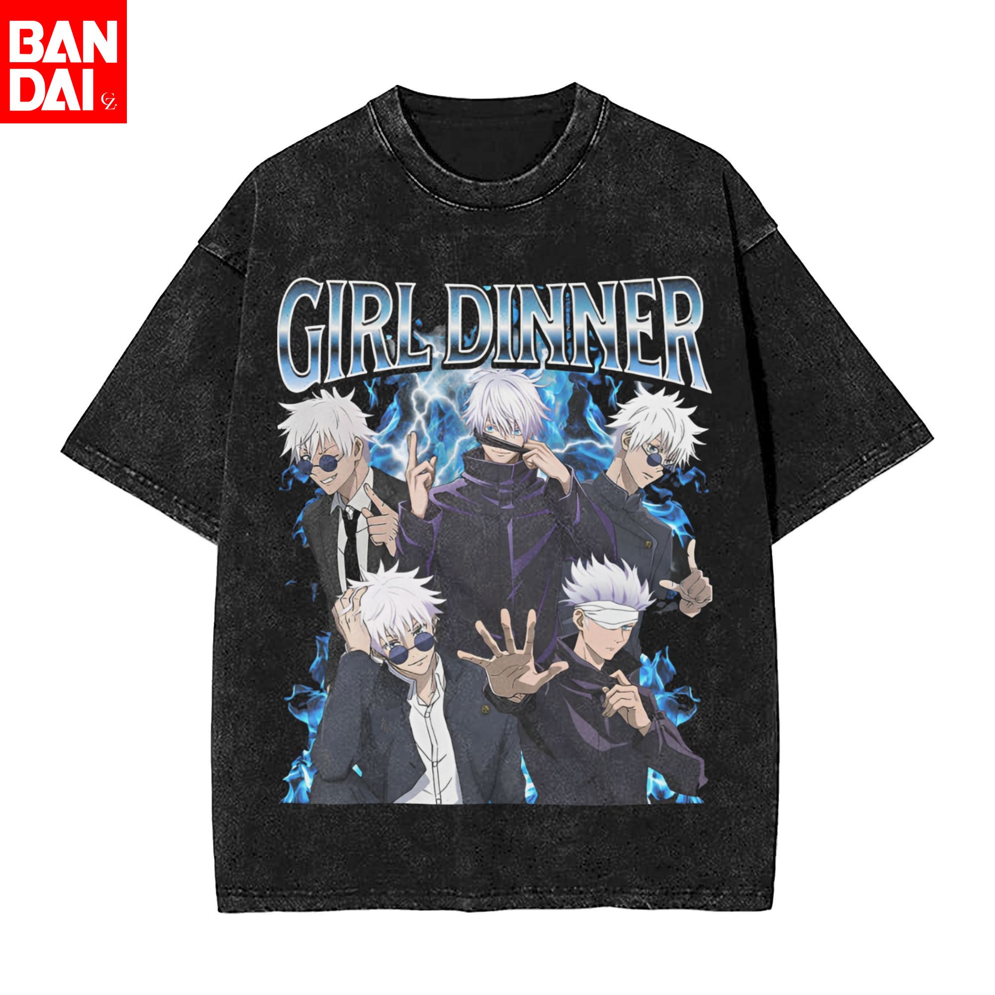 Anime Girl Merchandise - Оверсайз футболка с эффектом потертости Jujutsu