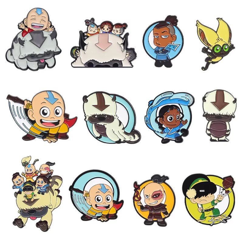 Enamel Pin Set - Эмалированные булавки для анимационного телешоу, металлические
