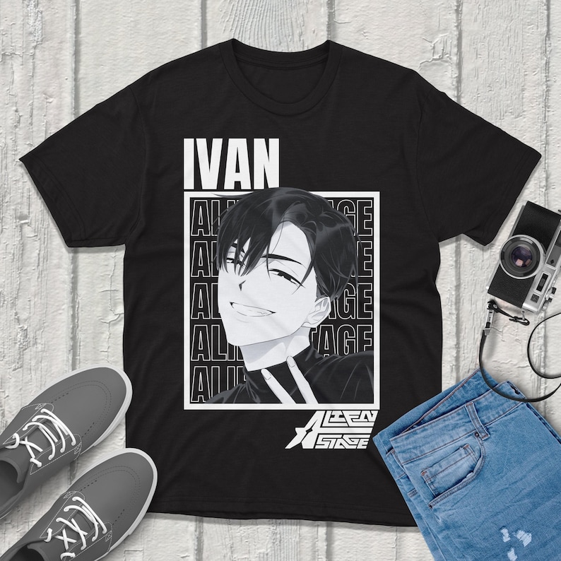 Premium Anime Merchandise - Футболка с изображением Ивана инопланетянина, винтажная