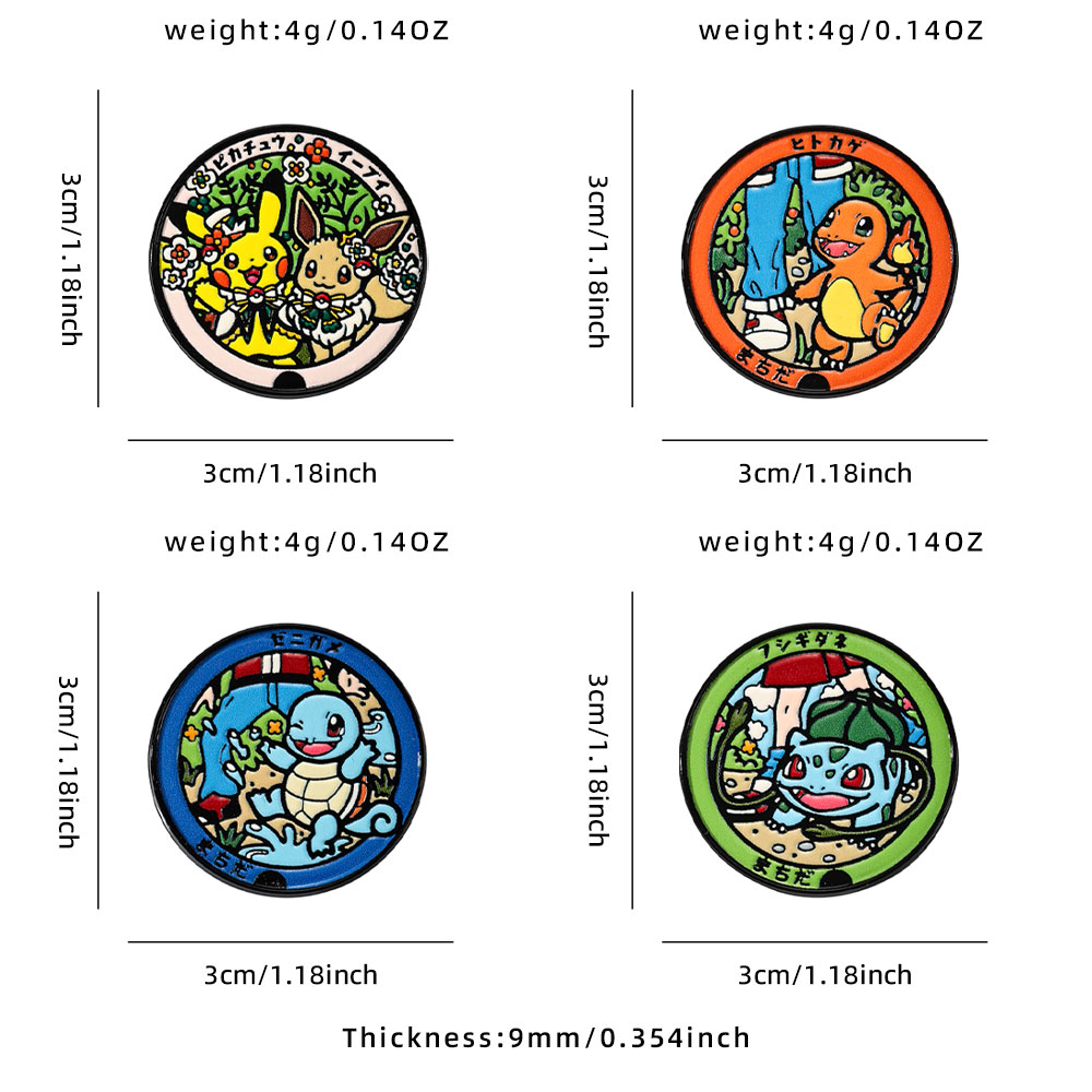 Набор из 4-х эмалевых значков  – обзор и цена Enamel Pin Set
