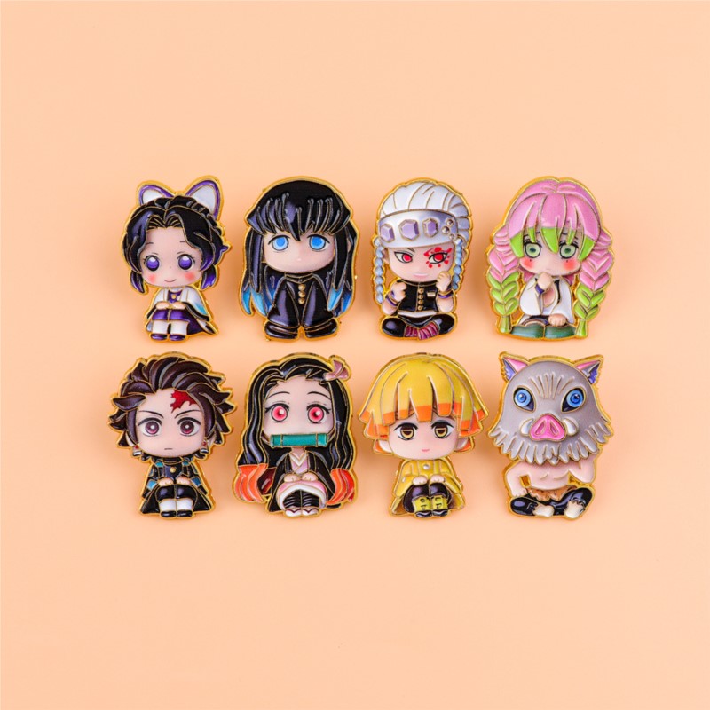 Милые эмалевые значки в Q-стил – обзор и цена Enamel Pin Set