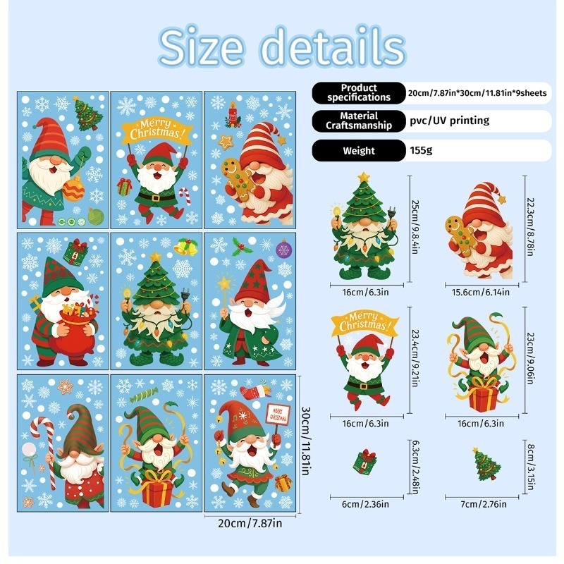 9 листов/набор статических нак – обзор и цена Sticker Sheet Set