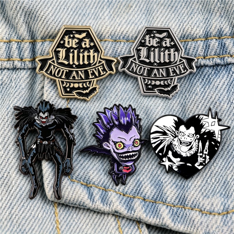 Милые готические темные эмалев – обзор и цена Enamel Pin Set